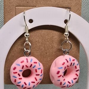 Pink Donut Earrings